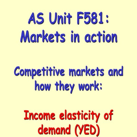Income elasticity of demand