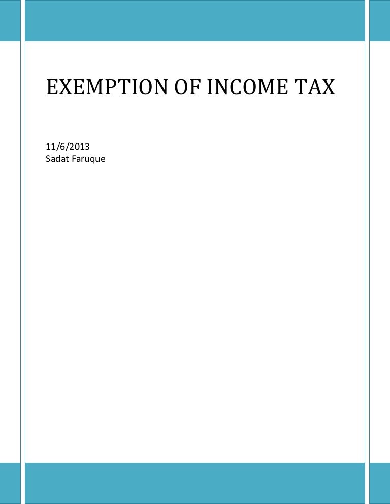 Exempted from Tax