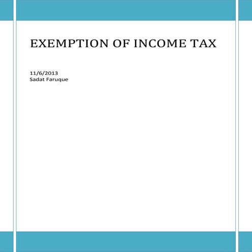 Income Exempted from Tax | DOCX