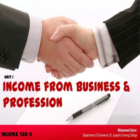 Income from business and profession