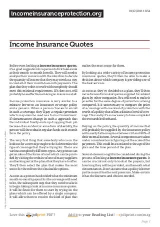 Income insurance quotes