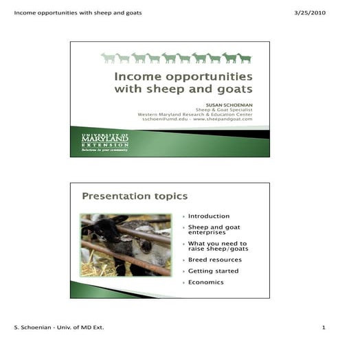 Income opportunities with sheep and goats | PDF