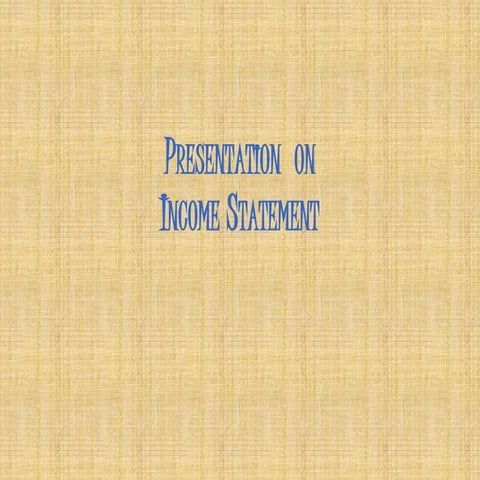 Income statement