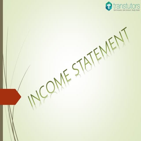 Income Statement | Finance