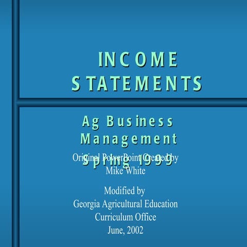 Income statements