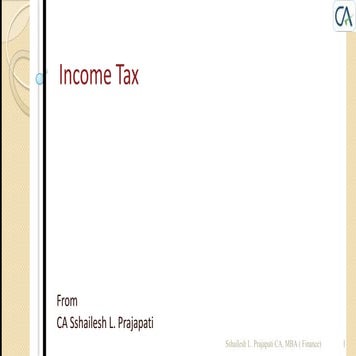 Income Tax A.Y. 2013-2014 _ Five Heads of Income