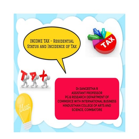 Residential status and Incidence of tax
