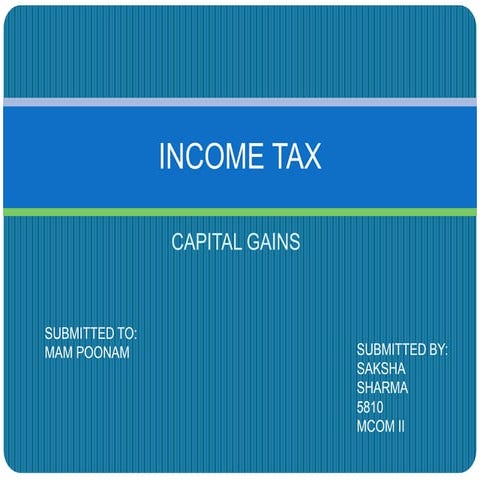 Income tax caital gains exemptions