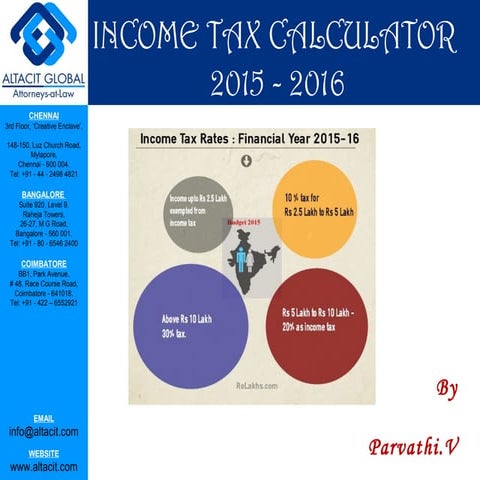 Income tax calculator 2015 - 2016