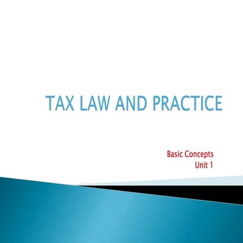 Income tax law presentation for the mba students