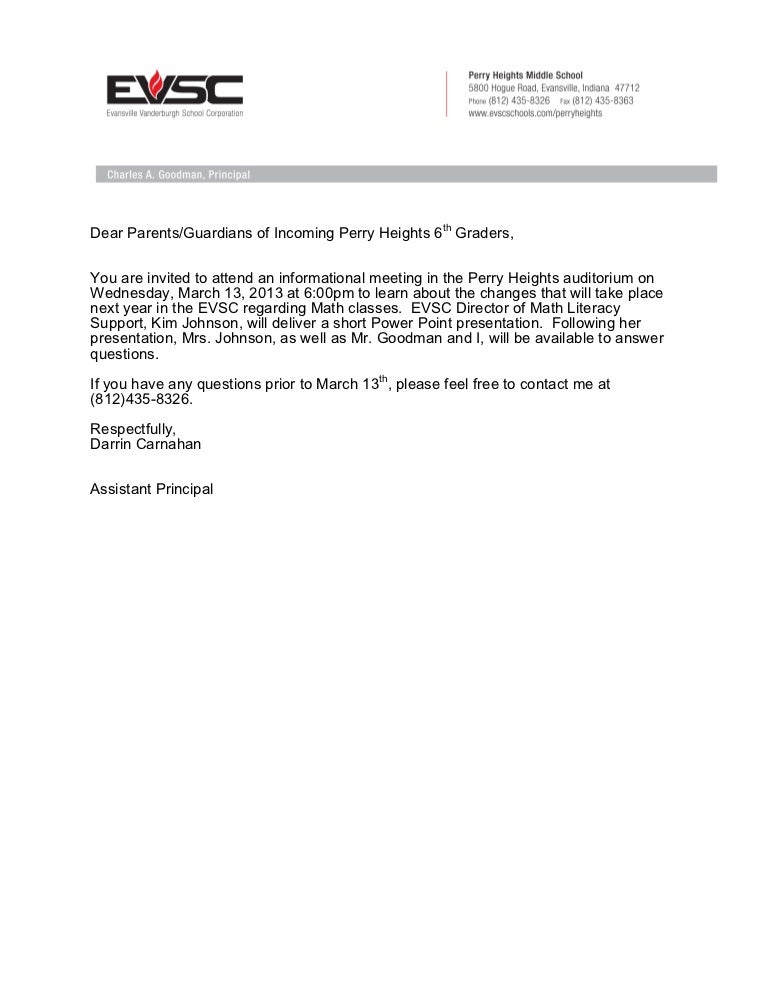 Incoming 6th grade math meeting