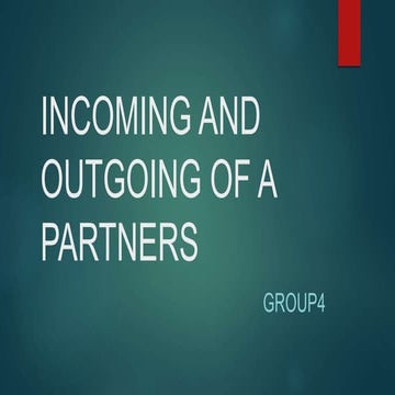 Incoming & outgoing of partner