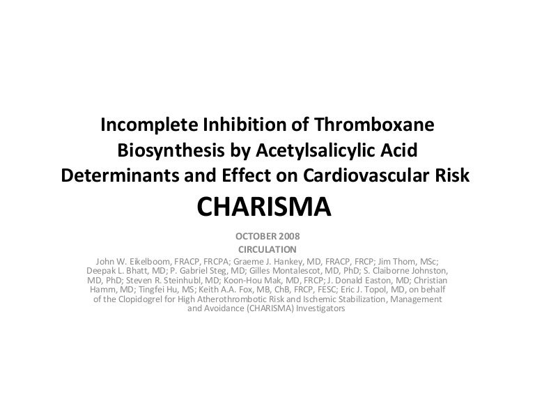 aspirin effect on urinary thromboxane