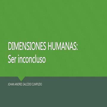 Dimension ser inconcluso | PPTX