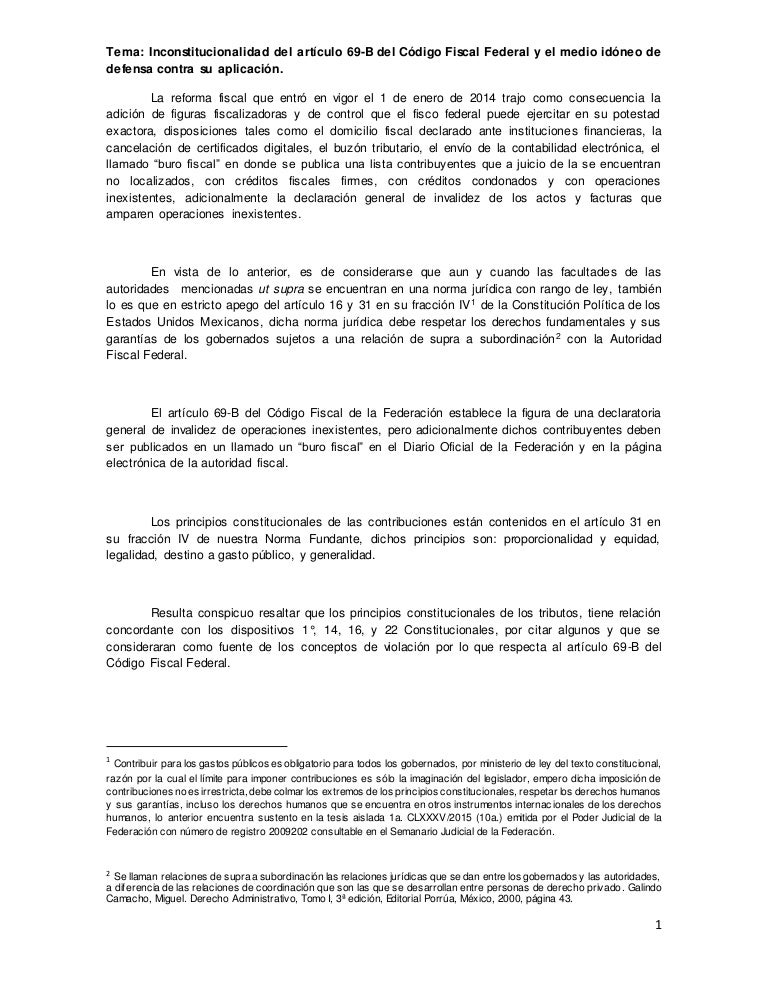 de que hablan el articulo 69 ahora 69b