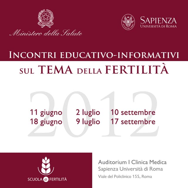 Incontri educativo-informativi sul tema della fertilità alla Sapienza