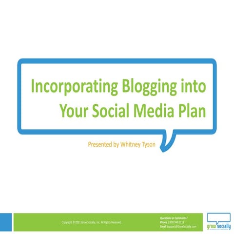 Incorporating blogging into your social media plan