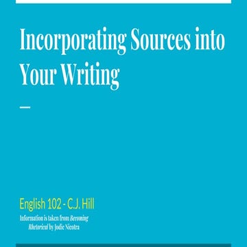 Incorporating sources