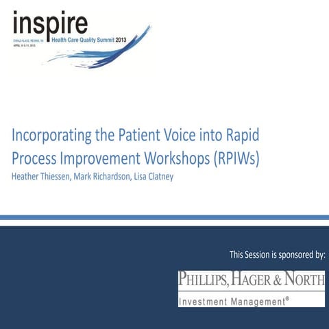 Incorporating the Patient Voice into Rapid Process Improvement ...