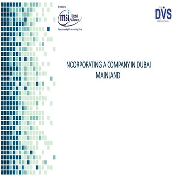 INCORPORATING A COMPANY IN DUBAI MAINLAND