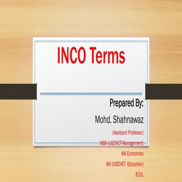 INCO terms by Shahnawaz