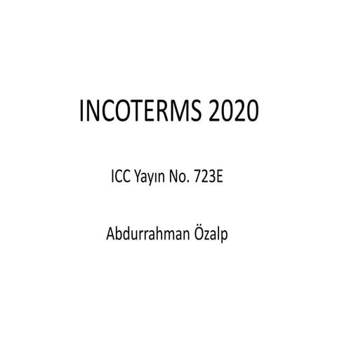 Incoterms2020 Presentation in english