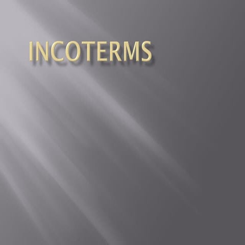 Incoterms 4