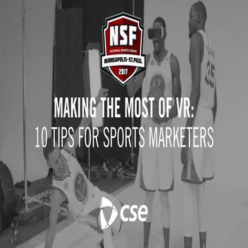Making the Most of VR: 10 Tips for Sports Marketers