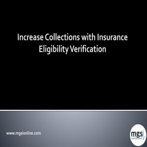 Increase collections with insurance eligibility verification