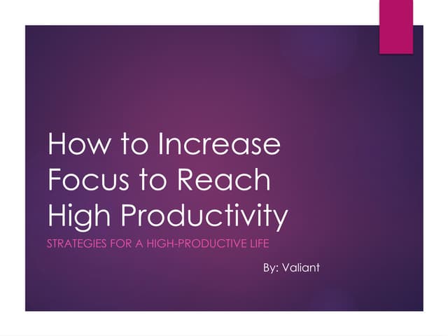 Illustration of Increasing Focus And Productivity