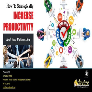  BFBM(7-2016) Increase productivity - U TIn Zan Kyaw (Smarter Faster Better )