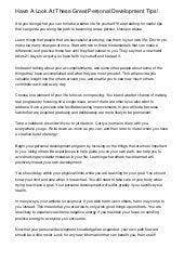 Have A Look At These Great Personal...