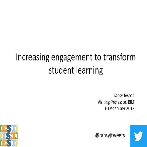 Increasing engagement to transform student learning