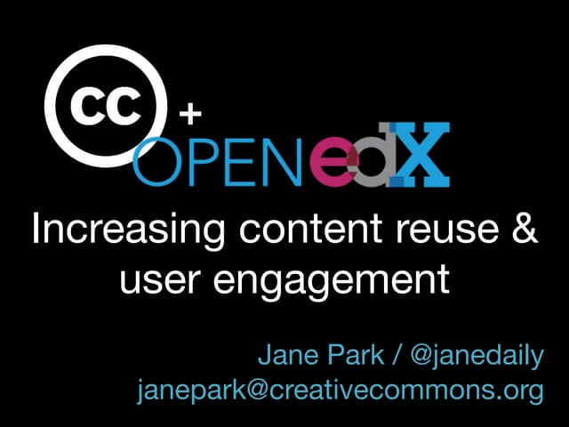 Increasing content reuse and user engagement on Open edX