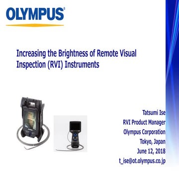 Increasing the Brightness of Remote Visual Inspection (RVI) Instruments