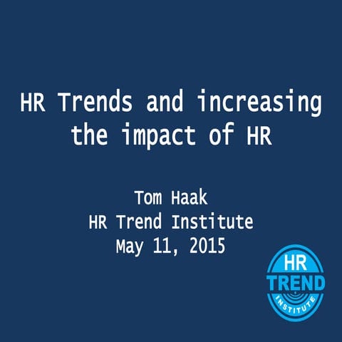 Increasing the impact of HR