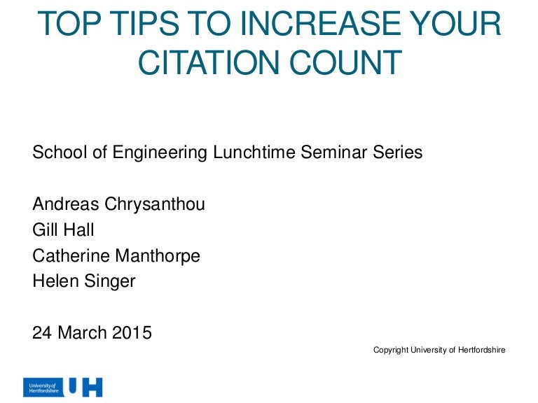 Increasing your citation count Increasing your citation count