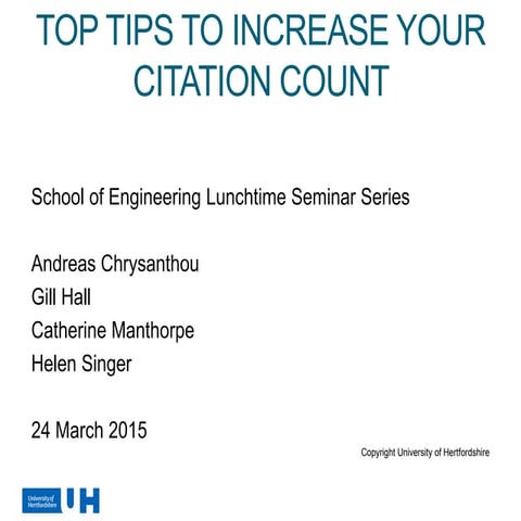 Increasing your citation count