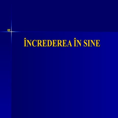 Increderea in sine