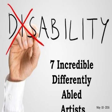 7 Incredible Differently-Abled Artists 