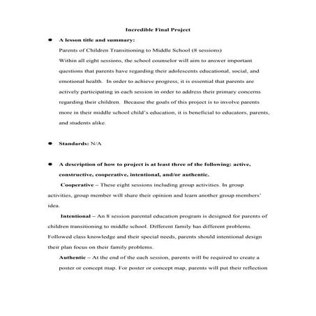 Incredible final project