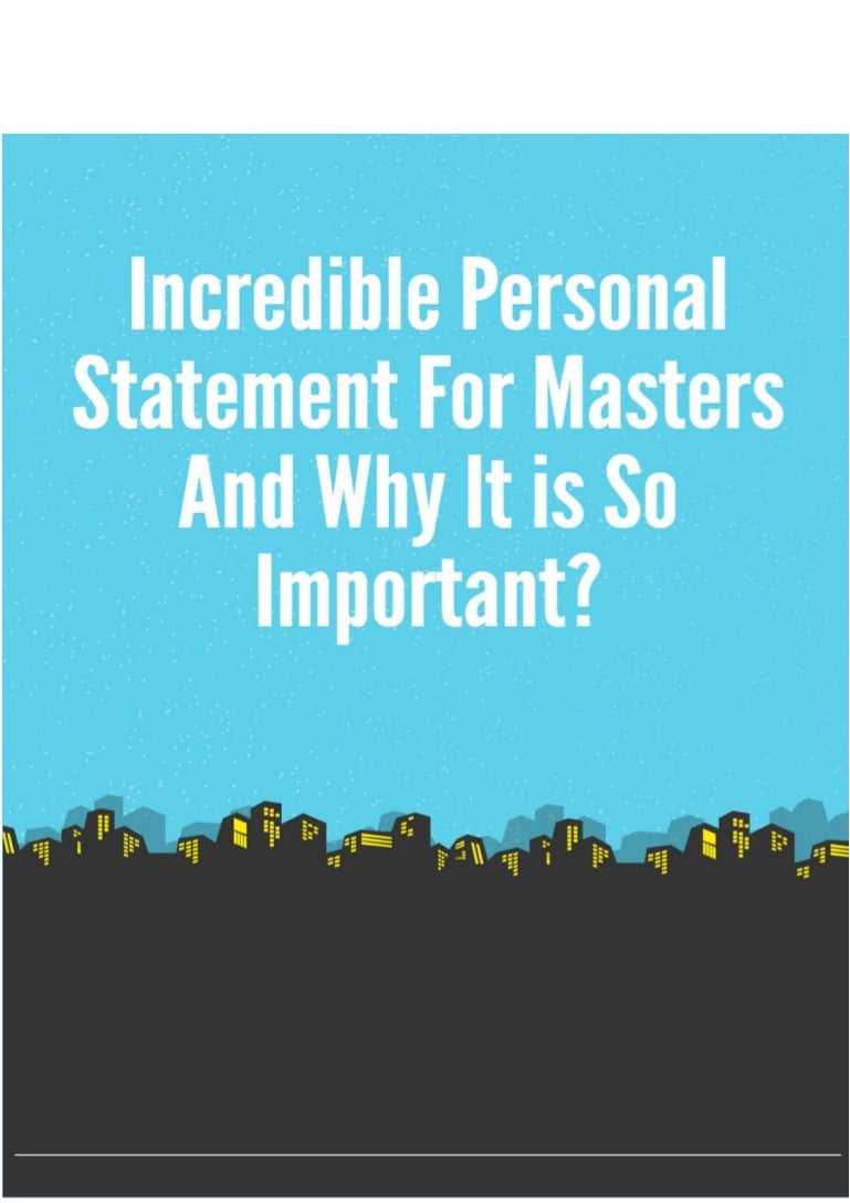 Incredible personal statement image