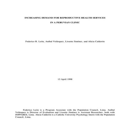 Incrementado uso servicios de salud reproductiva con algoritmo de decisiones 