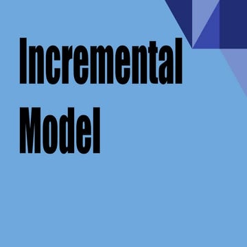 Incremental model | PDF