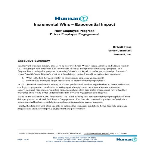 Incremental Wins, Exponential Impact