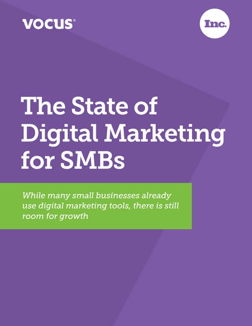 The State of Digital Marketing for SMBs