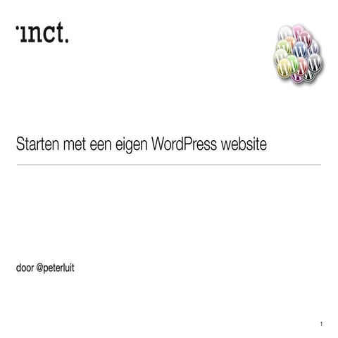 Les 1 Inct. Training WordPress