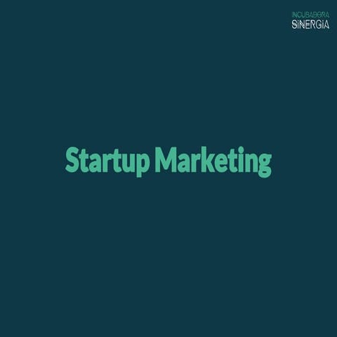 Marketing for Startups - Incubadora Sinergia