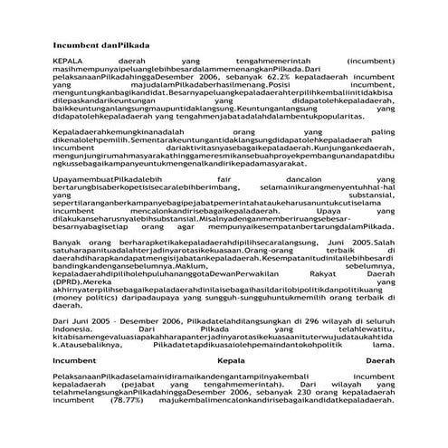 Incumbent dan pilkada