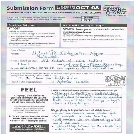 IND-2012-300 Mother's Pet Kindergarten Nagpur - A U trurn for traffic Rules